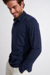 Polo marine manches longues CARL TERZO - 6