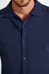 Chemise bleu marine FAUST TERZO - 5