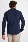 Chemise bleu marine FAUST TERZO - 3