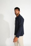 Veste surchemise bleu marine EMILE CESANO - 5