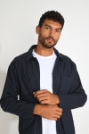 Veste surchemise bleu marine EMILE CESANO - 6
