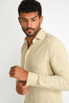 Chemise beige QUENTIN PISE matière coton - 2
