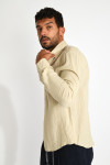 Chemise beige QUENTIN PISE matière coton - 4