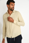 Chemise beige QUENTIN PISE matière coton - 1