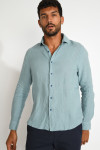 Chemise bleu QUENTIN PISE matière coton - 7