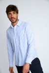 Chemise rayée bleue JEAN MURCIE - 4