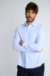 Chemise rayée bleue JEAN MURCIE - 6