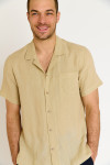 Chemise sable manches courtes ALEXIS PISE - 2