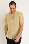 Chemise sable manches courtes ALEXIS PISE - 1