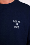 Sweatshirt bleu marine AUGUSTIN DATE ME IN PARIS - 5