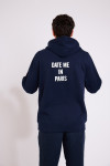 Sweat à capuche bleu marine BASTIEN DATE ME IN PARIS - 2