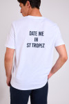 T-shirt blanc MORGAN DATE ME IN ST TROPEZ