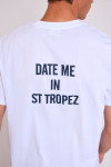 T-shirt blanc MORGAN DATE ME IN ST TROPEZ