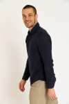 Chemise bleu marine QUENTIN PISE matière coton - 4