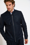 Veste zippée bleu marine à col montant IVANO VALENCE