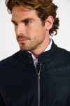Veste zippée bleu marine à col montant IVANO VALENCE