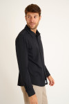 CHEMISE MANCHES LONGUES NOIRE ALAIN PAGANI - 3