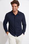 CHEMISE MANCHES LONGUES BLEUE ALAIN PAGANI - 4
