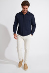 CHEMISE MANCHES LONGUES BLEUE ALAIN PAGANI - 2