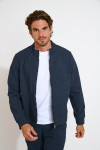 Veste zippée bleu marine à col montant LUC LIVOURNE - 2