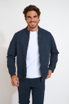 Veste zippée bleu marine à col montant LUC LIVOURNE - 3