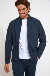 Veste zippée bleu marine à col montant LUC LIVOURNE - 6