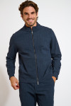 Veste zippée bleu marine à col montant LUC LIVOURNE - 7