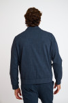 Veste zippée bleu marine à col montant LUC LIVOURNE - 4