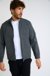 Veste zippée vert kaki à col montant LUC LIVOURNE - 2