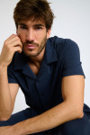 Chemise bleu marine ALEX TRIESTE - 7