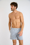 Short de bain à rayures bleu marine et blanc EMILIO EQUENSE - 6