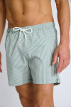 Short de bain à rayures kaki et blanc EMILIO EQUENSE - 5