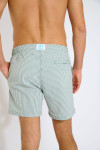 Short de bain à rayures kaki et blanc EMILIO EQUENSE - 2