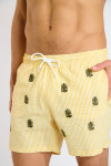 Short de bain à rayures jaune et motif tropical EMILIO MINORI - 4