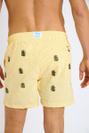 Short de bain à rayures jaune et motif tropical EMILIO MINORI - 3