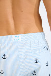 Short de bain à rayures bleu et motif ancre EMILIO MINORI - 6