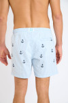 Short de bain à rayures bleu et motif ancre EMILIO MINORI - 2