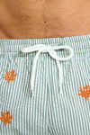 Short de bain à rayures kaki et motif corail EMILIO MINORI - 3