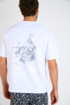 T-shirt blanc imprimé promenade de Nice THEOPROM NAVIGLIO - 2