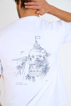 T-shirt blanc imprimé promenade de Nice THEOPROM NAVIGLIO - 3