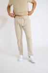 Pantalon coupe carotte beige THOMAS CERVO