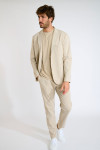 Pantalon coupe carotte beige THOMAS CERVO