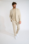 Pantalon coupe carotte beige THOMAS CERVO
