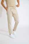 Pantalon coupe carotte beige THOMAS CERVO