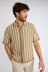 Chemise en maille taupe TRISTAN SOVERATO - 4