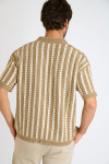 Chemise en maille taupe TRISTAN SOVERATO - 5