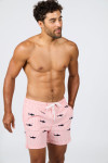Short de bain à rayures rouge et motif requin EMILIO MINORI - 3