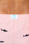 Short de bain à rayures rouge et motif requin EMILIO MINORI - 4