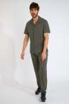 Pantalon vert kaki THOMAS TRIESTE - 4