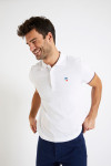 Polo manches courtes Blanc - écusson POLOMC UNI